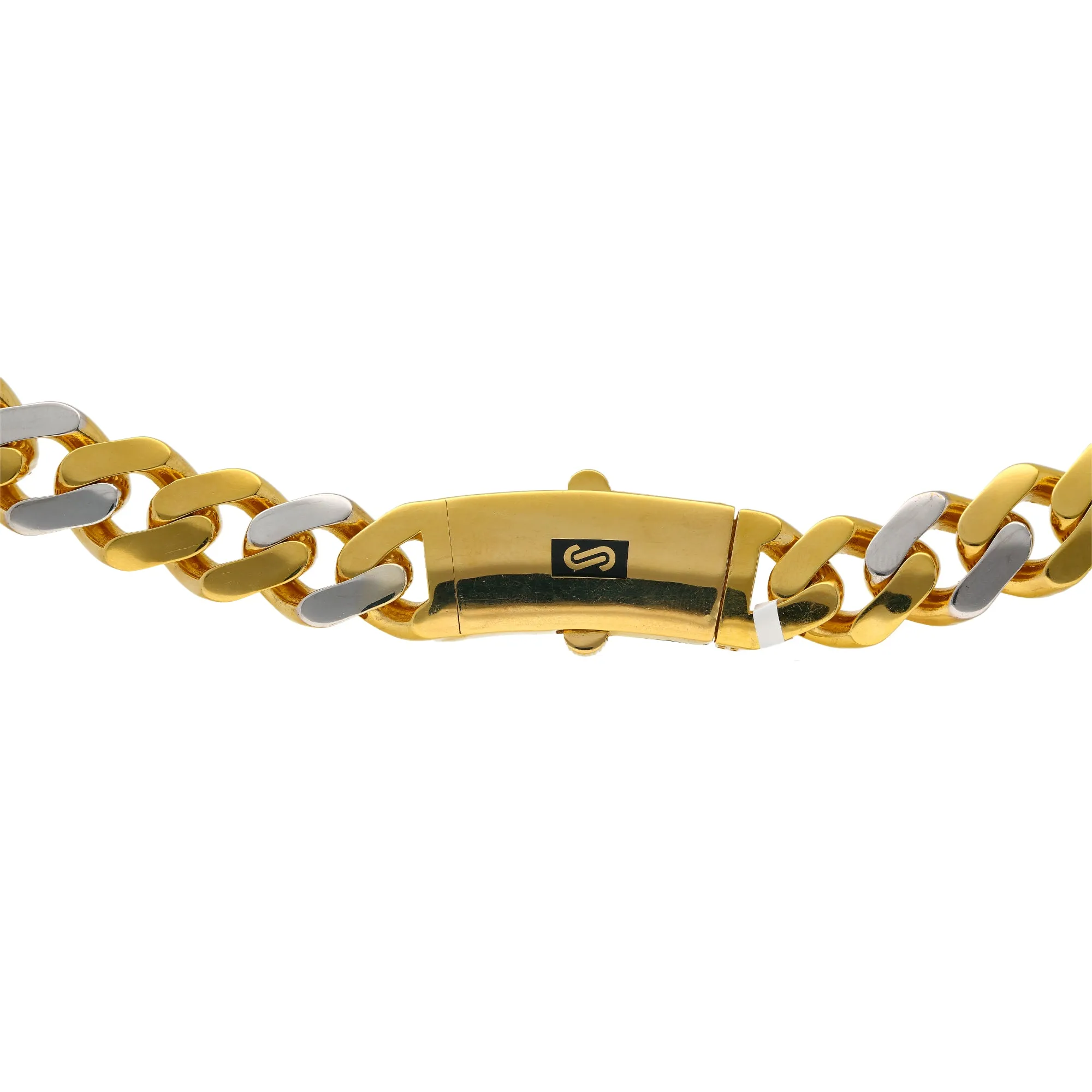 22K Multi-Tone Gold 12mm Cuban Chain (56.7gm)