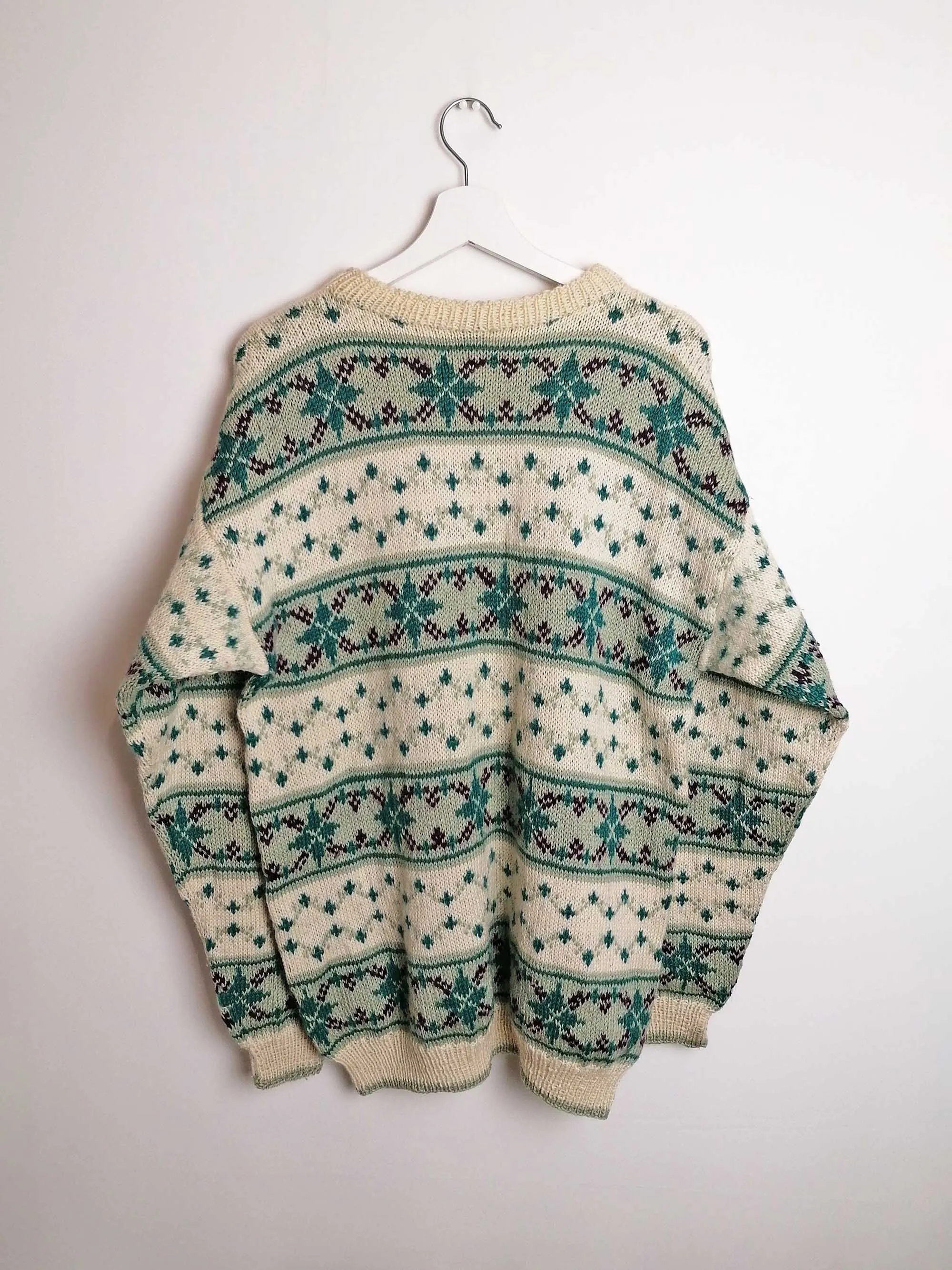 80's Nordic Ski Sweater unisex - size M-L