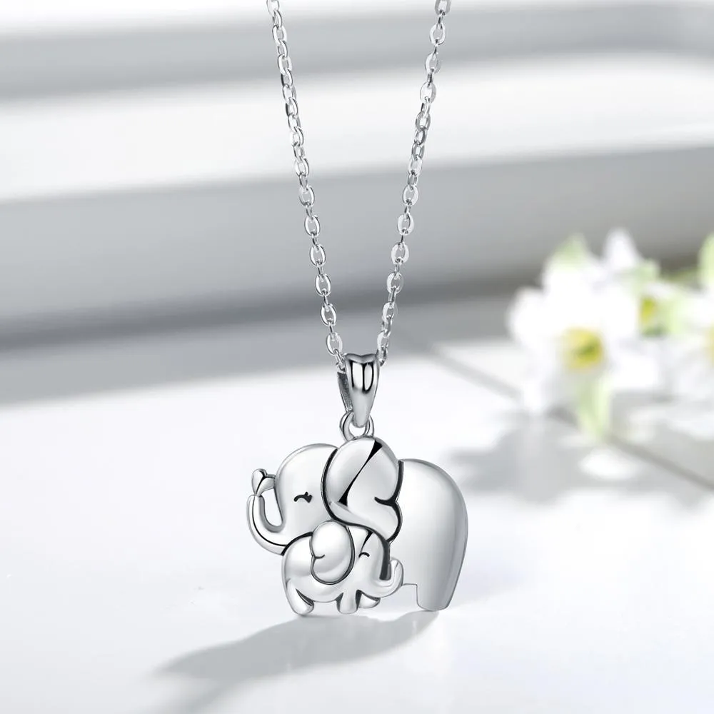 925 Sterling Silver Elephant Necklace