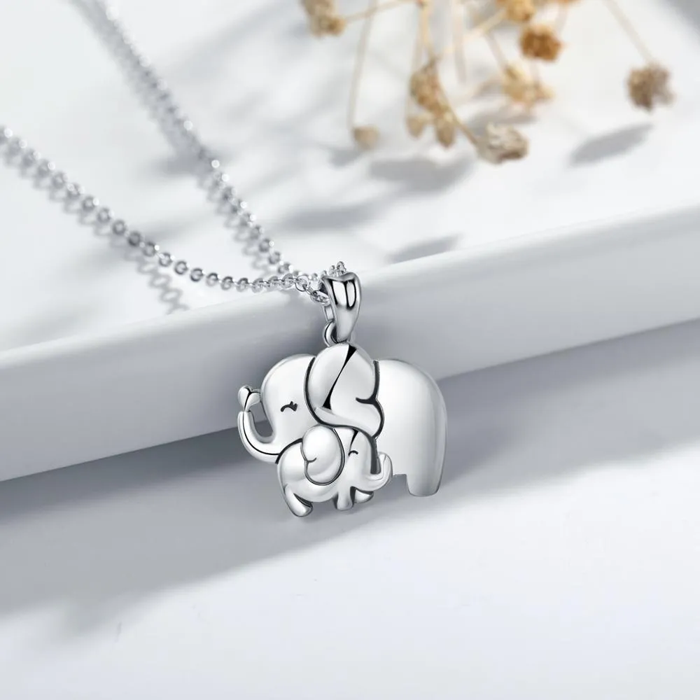 925 Sterling Silver Elephant Necklace