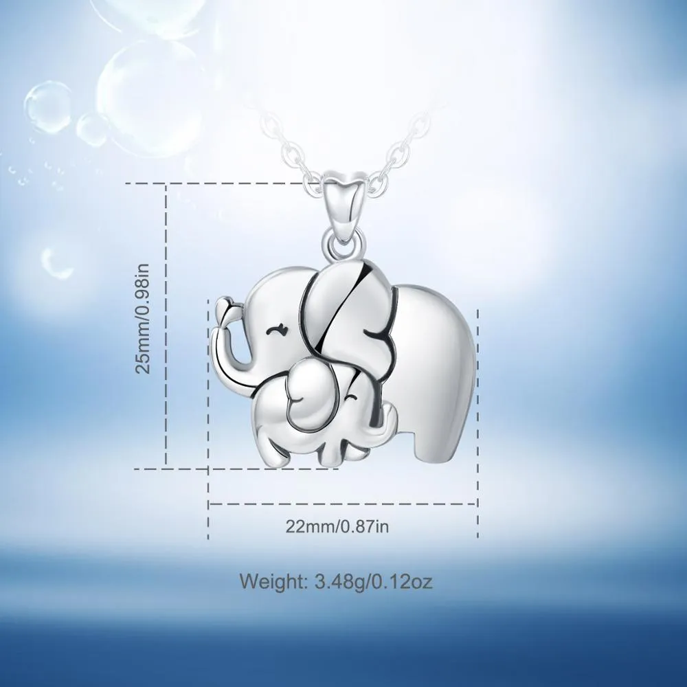 925 Sterling Silver Elephant Necklace