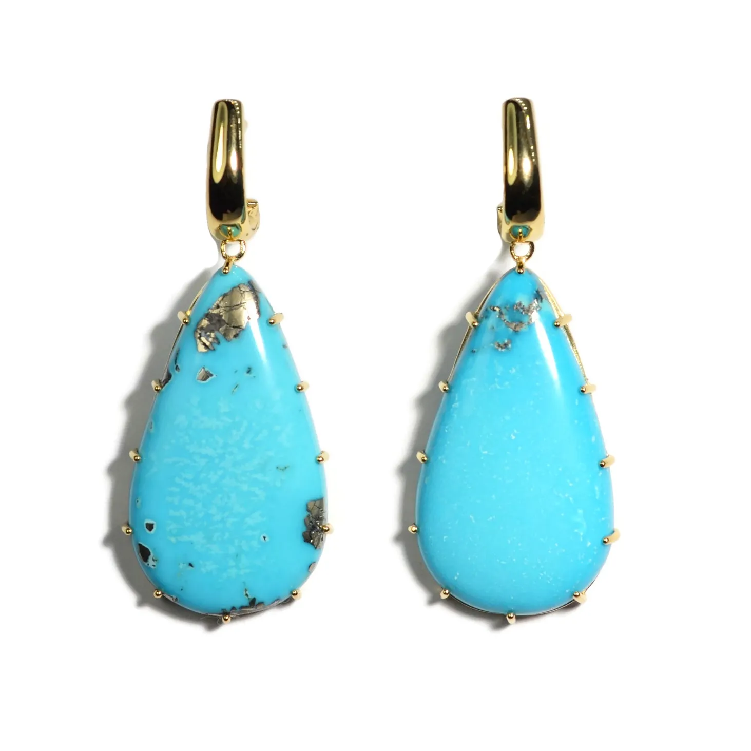 A & Furst - Sole - Drop Earrings with Turquoise, 18k Yellow Gold