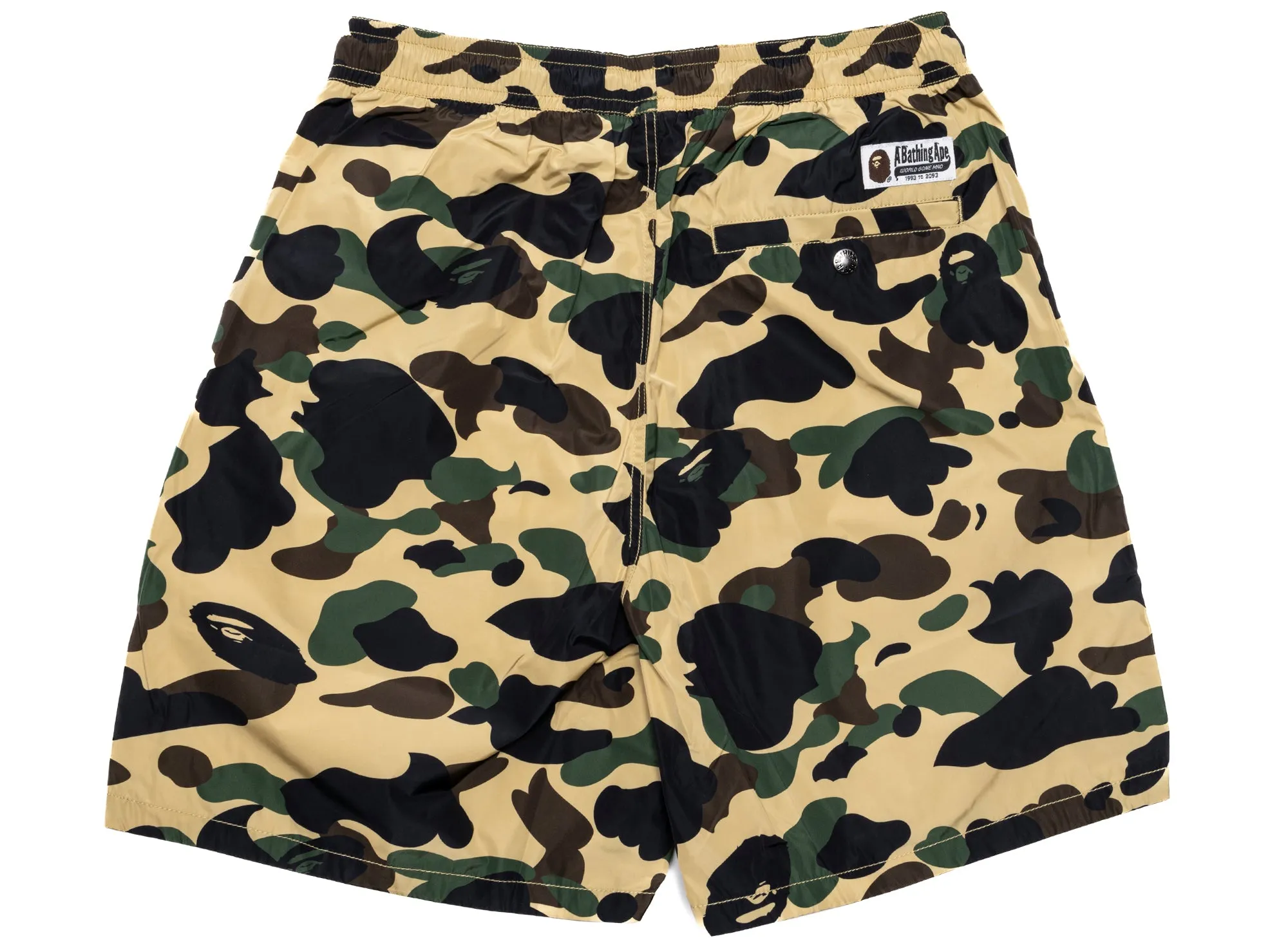 A Bathing Ape 1st Camo Beach Shorts in Yellow xld