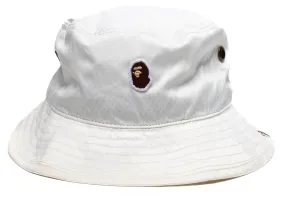 A Bathing Ape Tonal Solid Camo Bucket Hat in Ivory