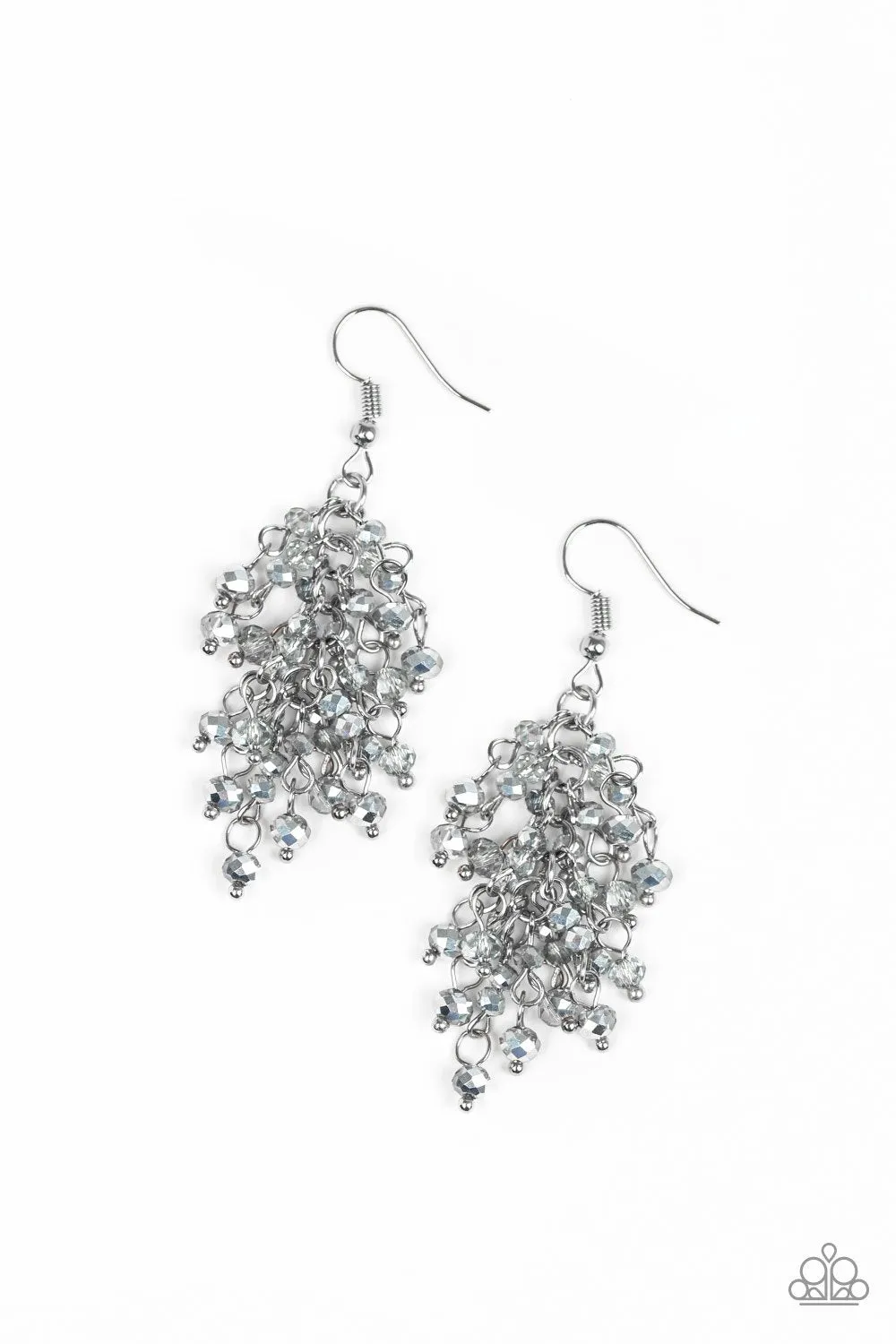 A Taste Of Twilight Silver Earrings - Paparazzi Accessories