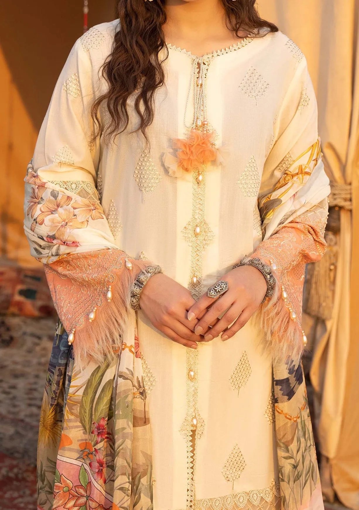 Adan's Libas Hafsa Zia Pakistani Embroidered Lawn Dress