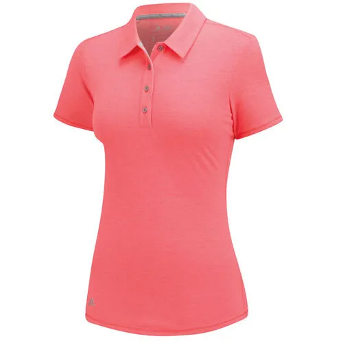 Adidas Essentials Heather Polo Golf Sports Top Shirt Womens Pink B83161 A76B