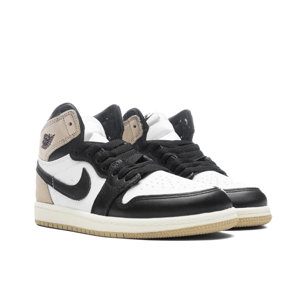 Air Jordan 1 Retro High OG (PS) 'Latte' - Black/Legend Brown/White