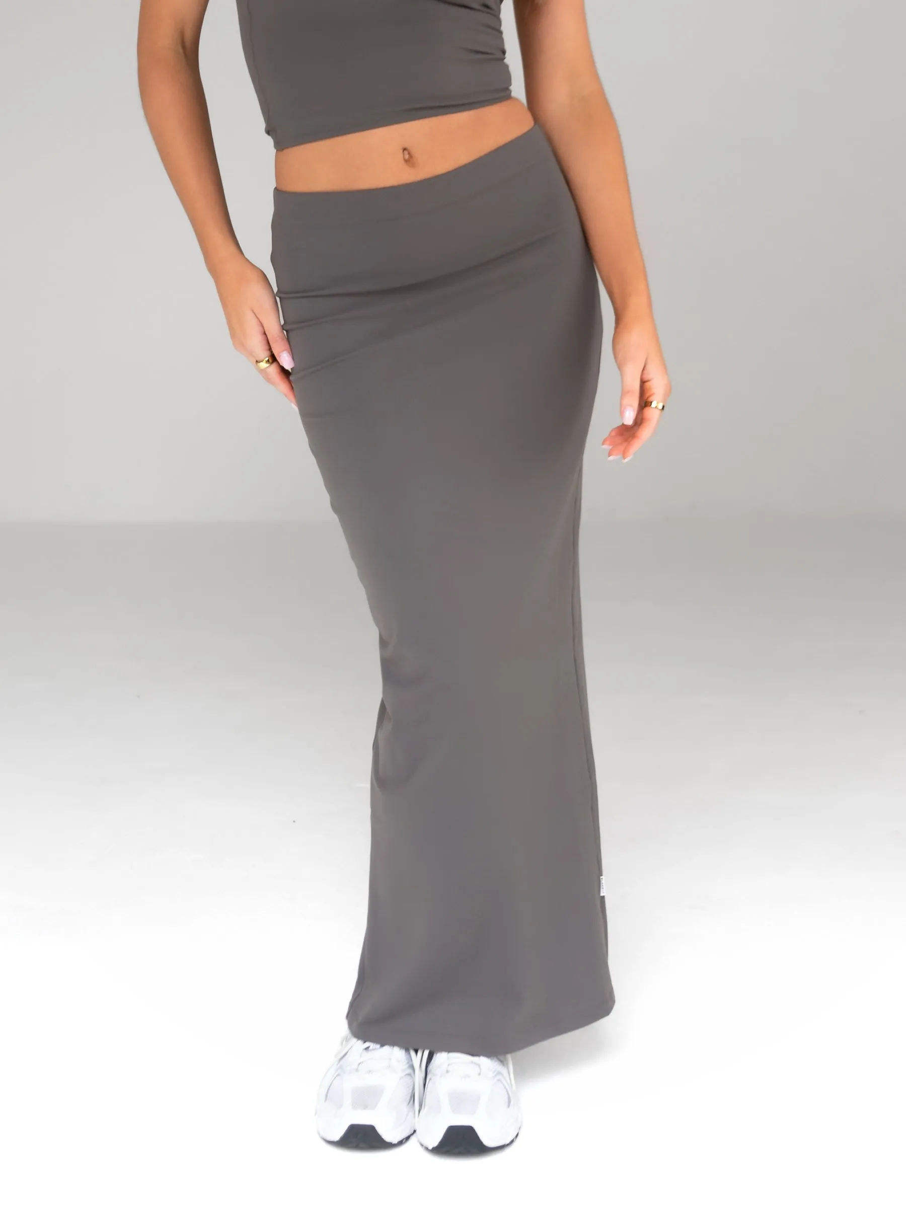 Alessia Maxi Skirt - Charcoal