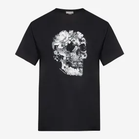 Alexander McQueen Wax Flower Skull T-Shirt