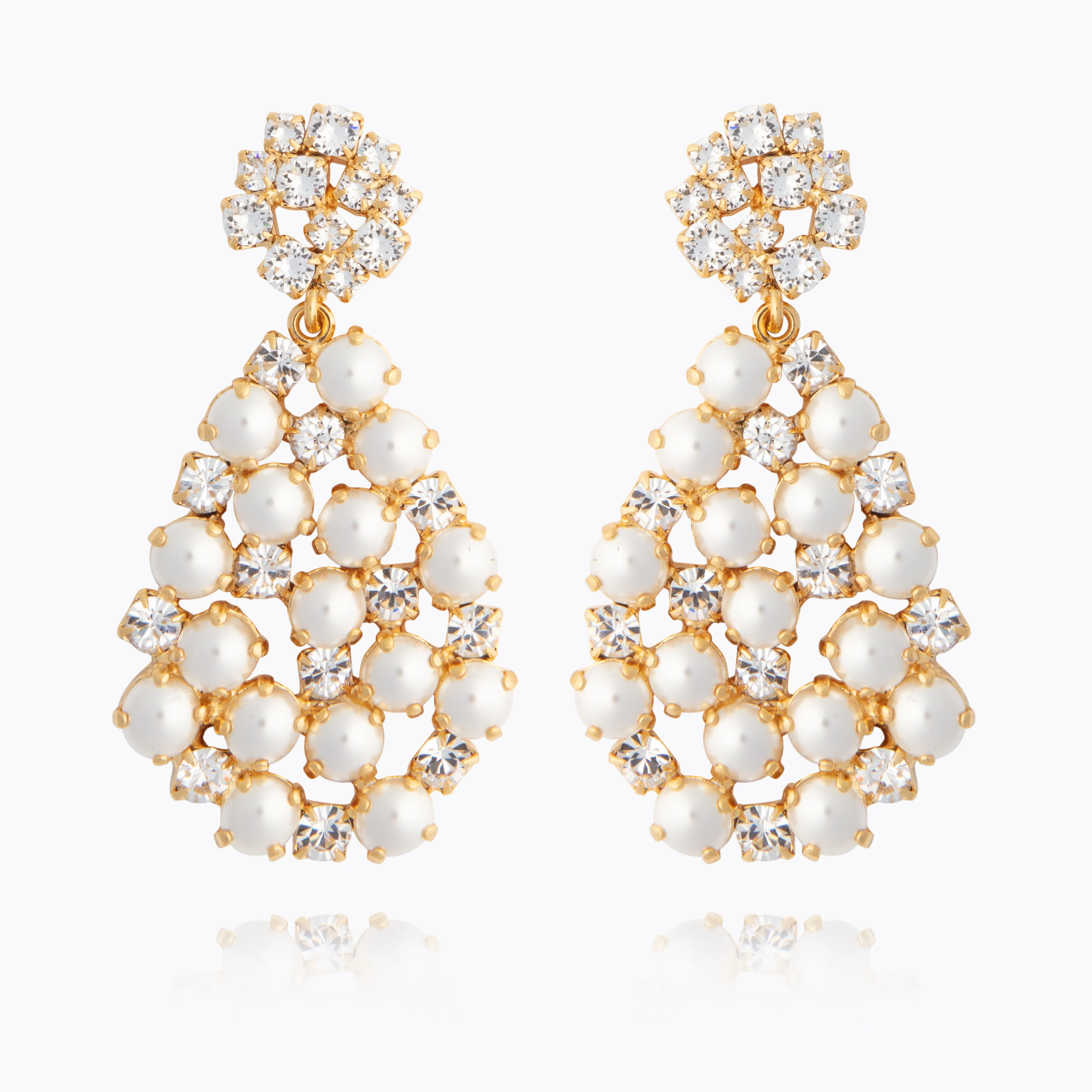 All Of Me Earrings / Pearl   Crystal