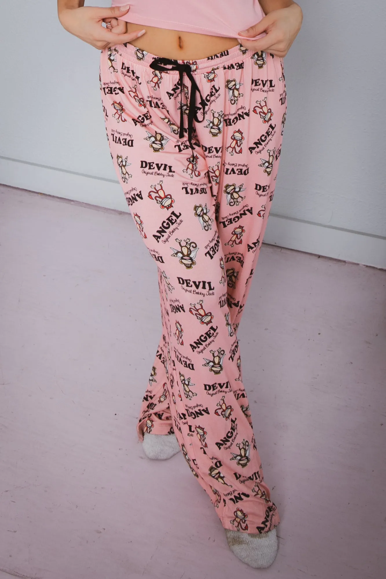 Angel Or Devil - Bobby Jack Allover Pajama Pants - Pink