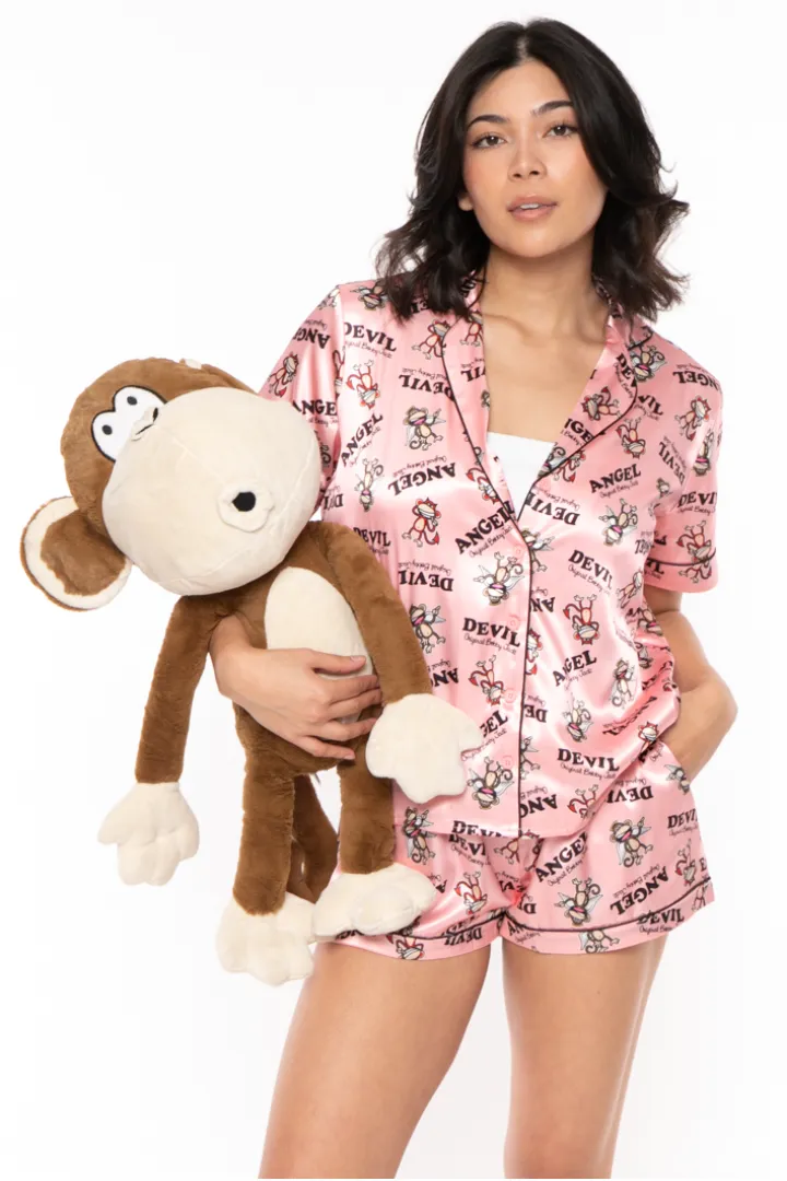 Angel Or Devil - Bobby Jack Pajama Set - Pink