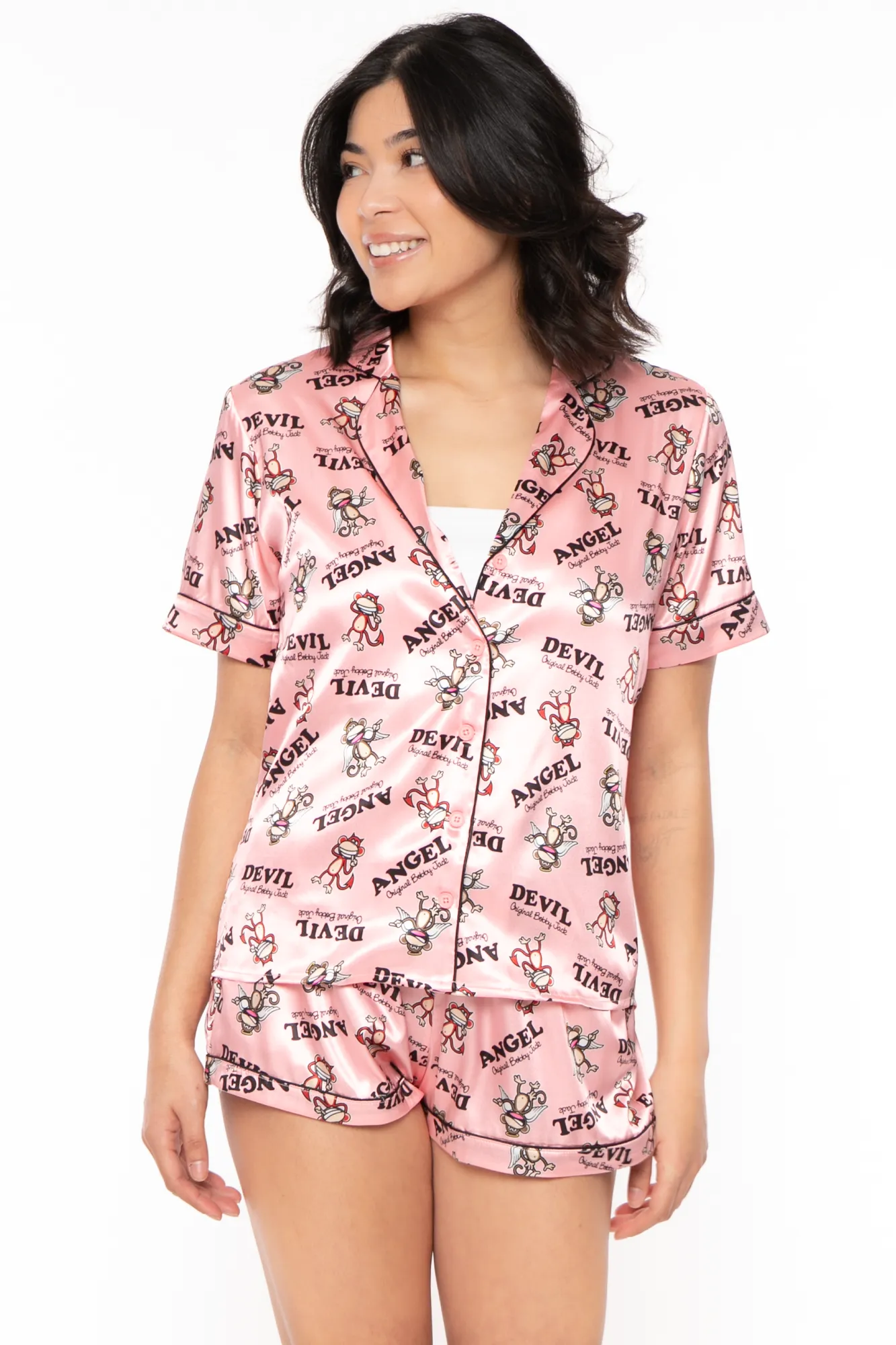 Angel Or Devil - Bobby Jack Pajama Set - Pink