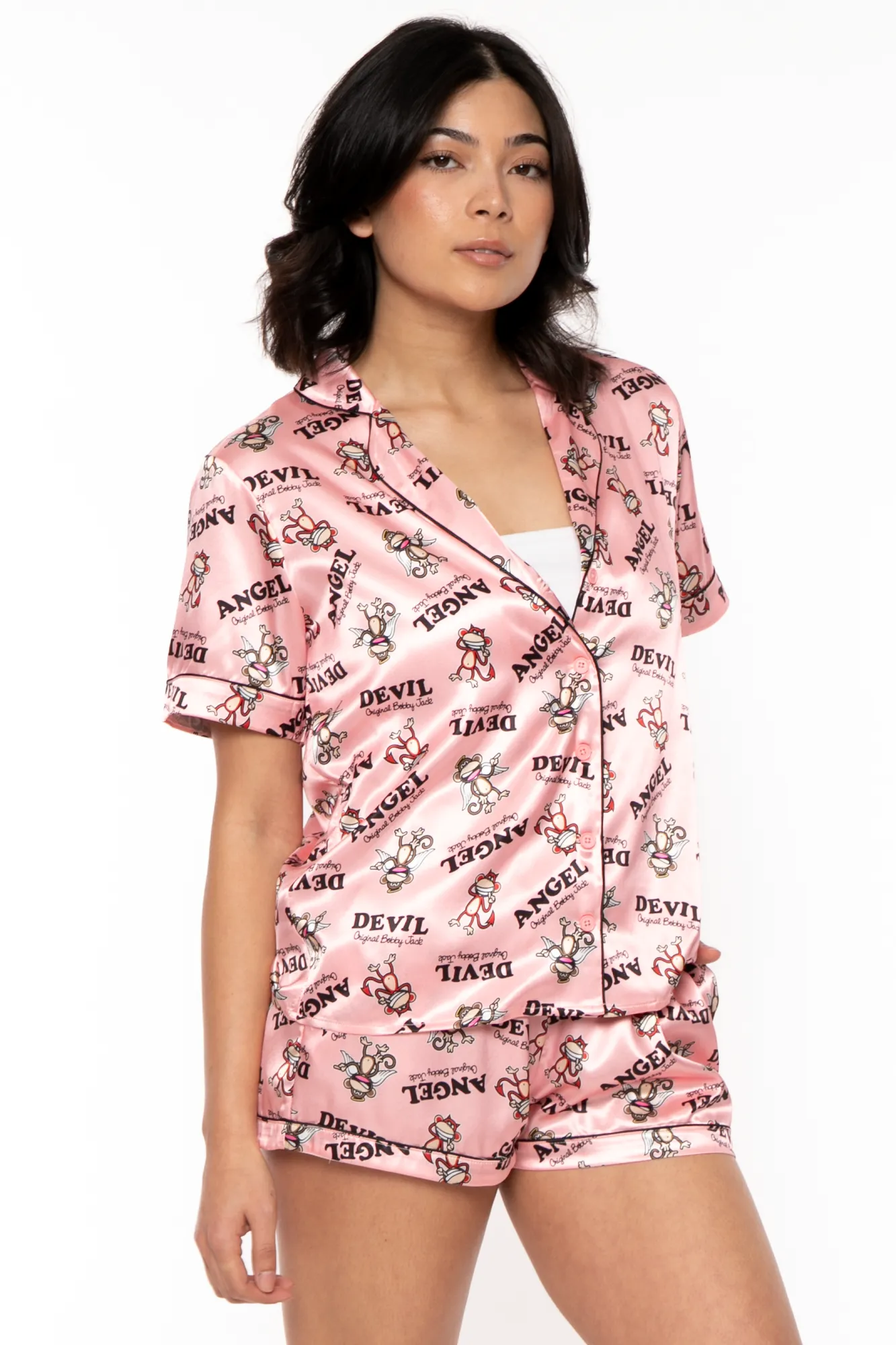 Angel Or Devil - Bobby Jack Pajama Set - Pink