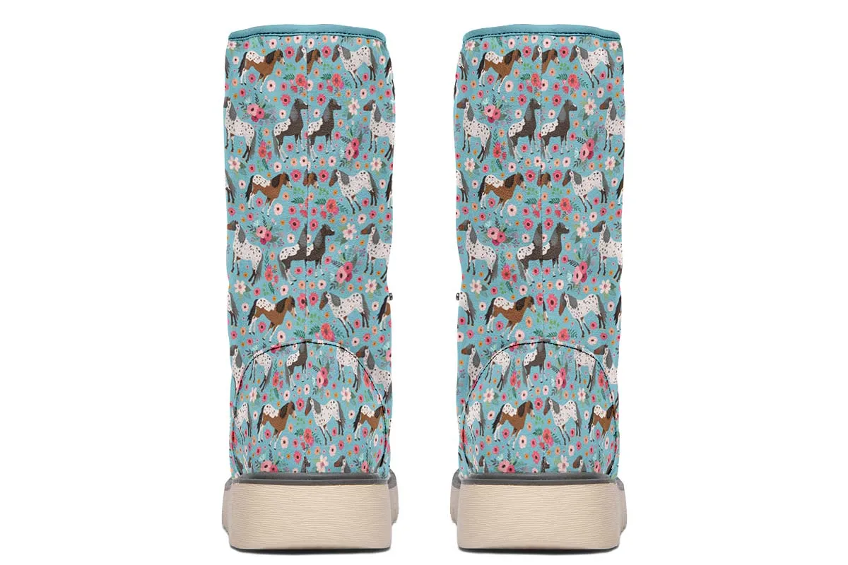 Appaloosa Horse Flower Polar Vibe Boots