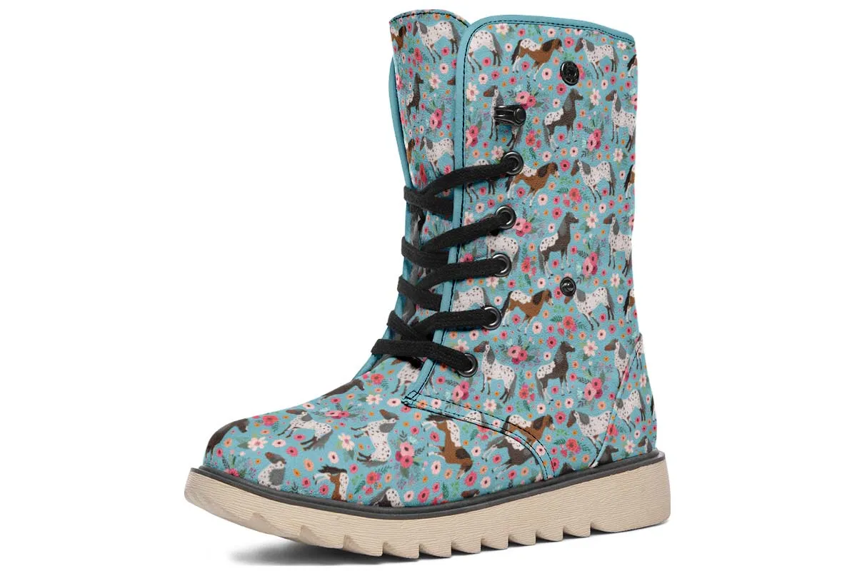 Appaloosa Horse Flower Polar Vibe Boots