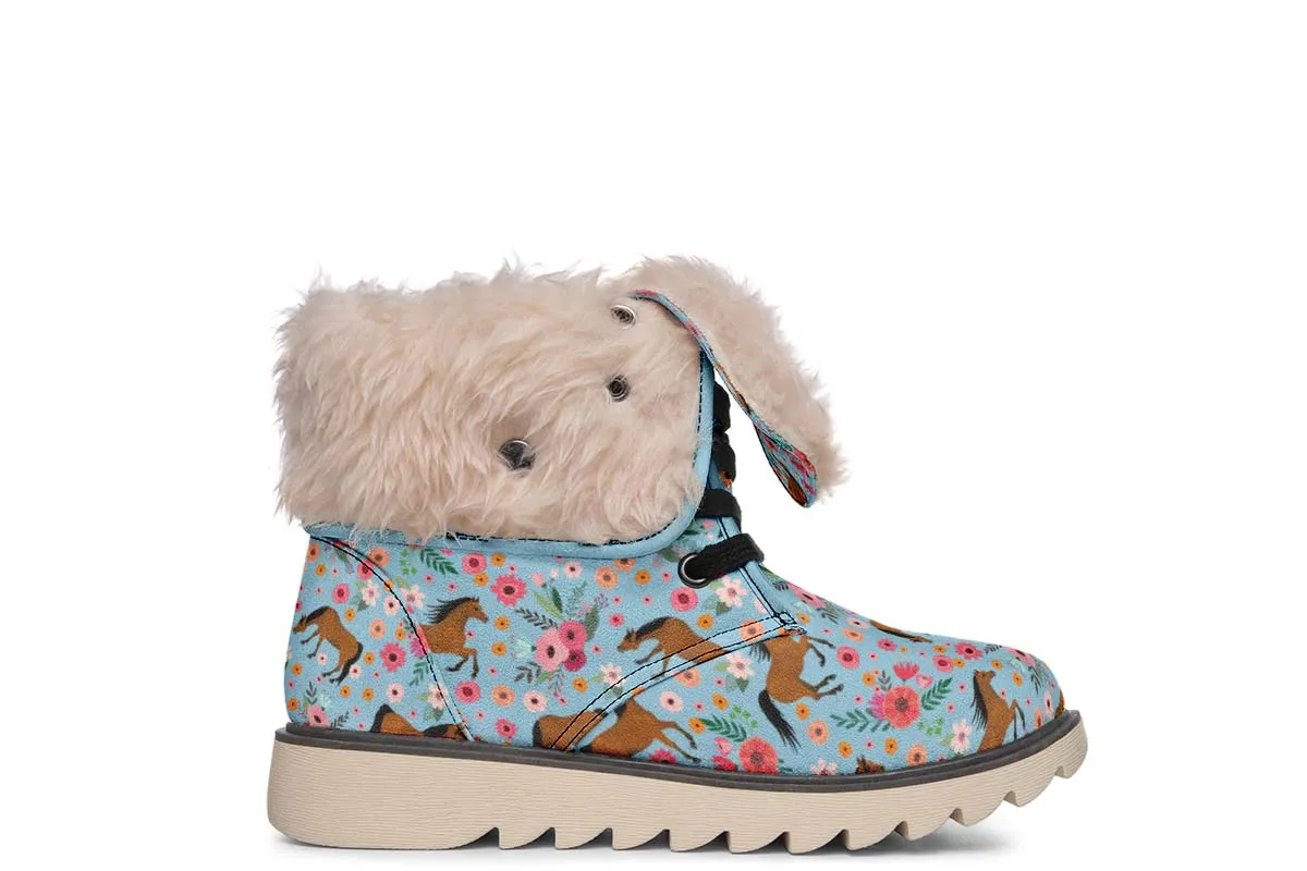 Arabian Horse Flower Polar Vibe Boots