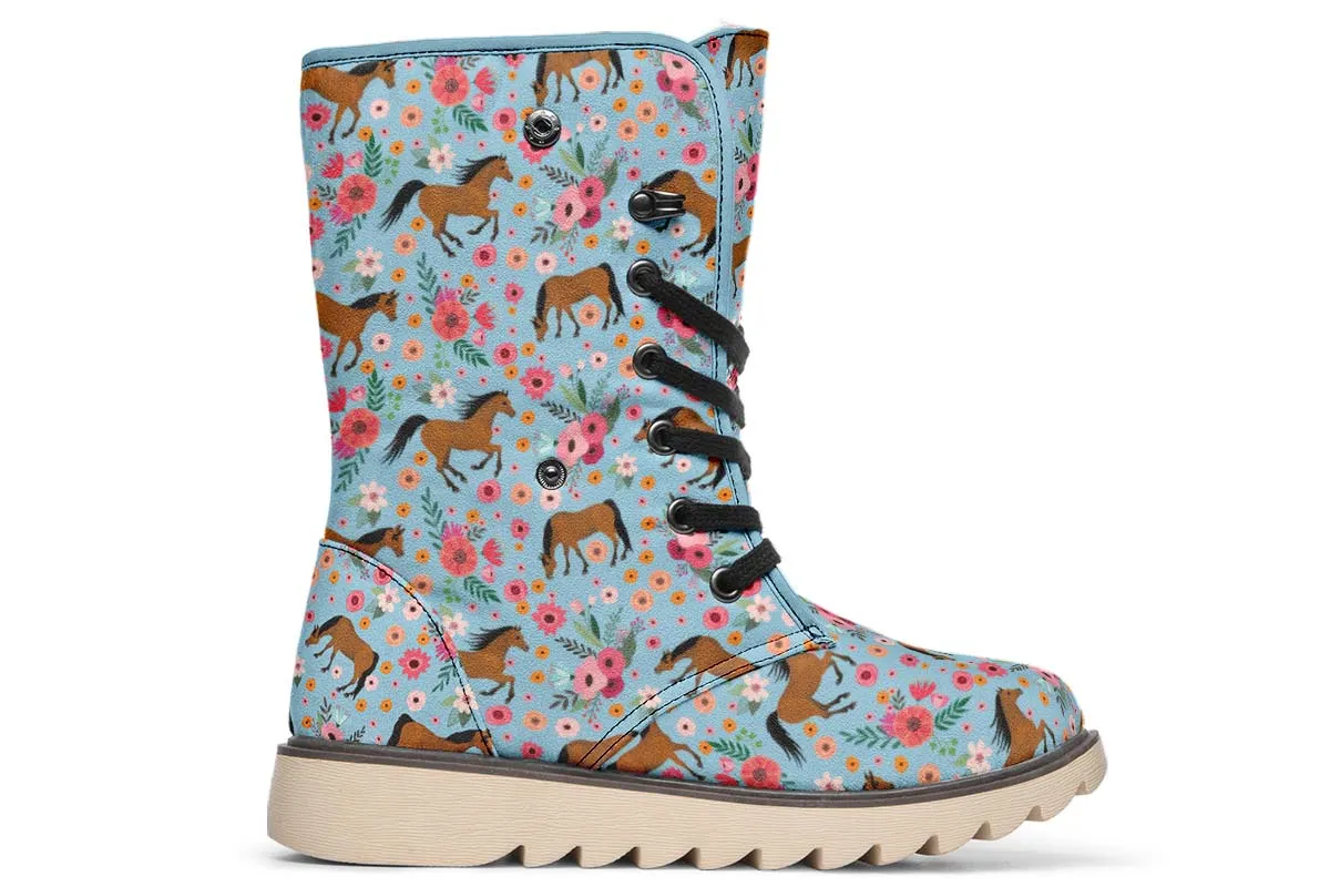 Arabian Horse Flower Polar Vibe Boots