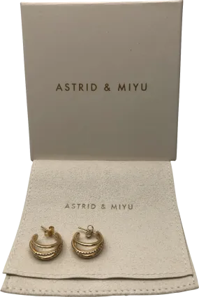 Astrid & Miyu 18k gold plated Gleam Illusion Crystal Hoops