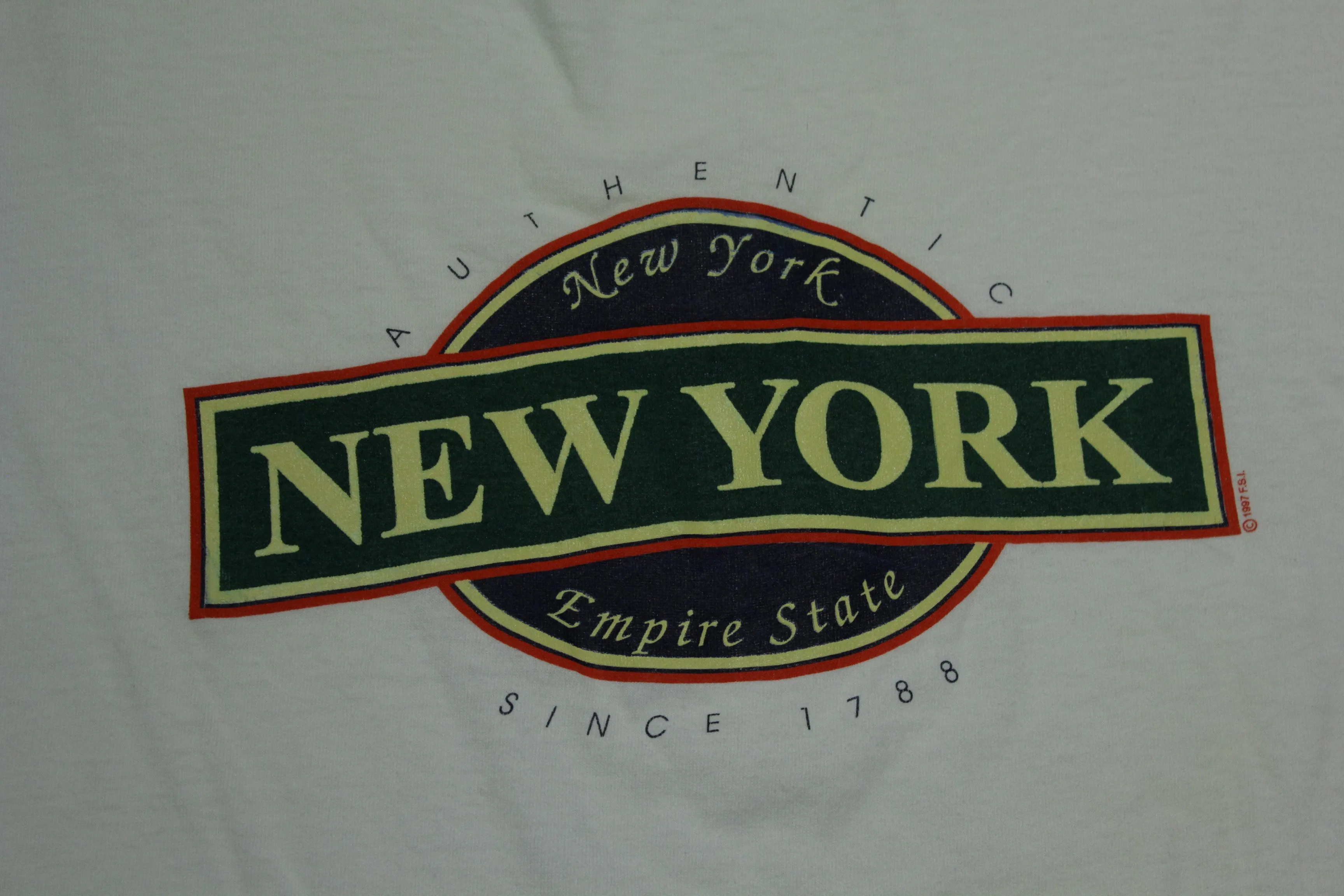 Authentic New York NY Vintage 1997 Empire State 90's Tourist T-Shirt