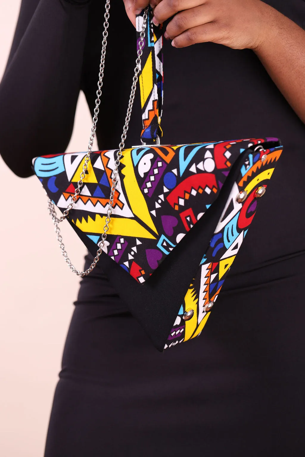 AZUKA African Print Midsize Bag (Triangle)