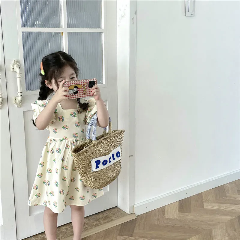 Baby Kid Girls Flower Print Dresses