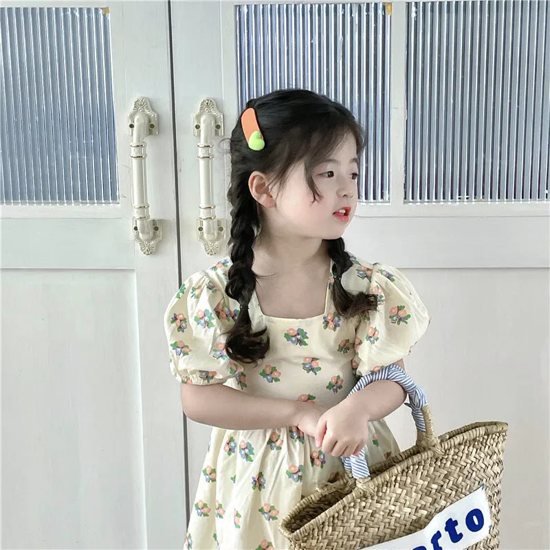 Baby Kid Girls Flower Print Dresses