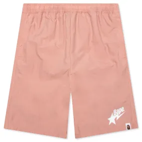 Bape Sta Logo Beach Shorts - Pink