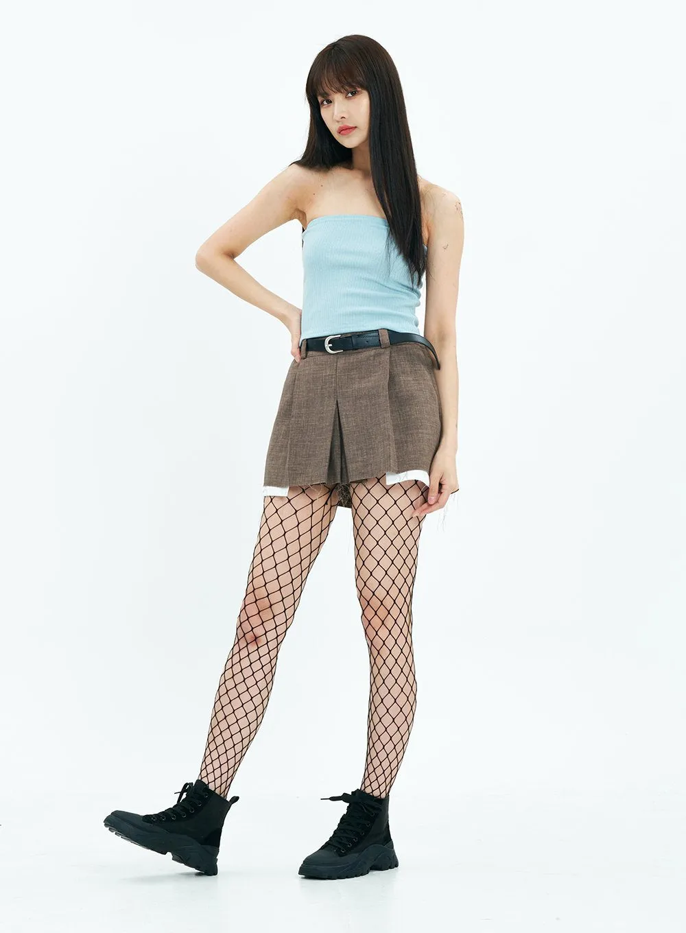 Basic Knit Cropped Tube Top CA20