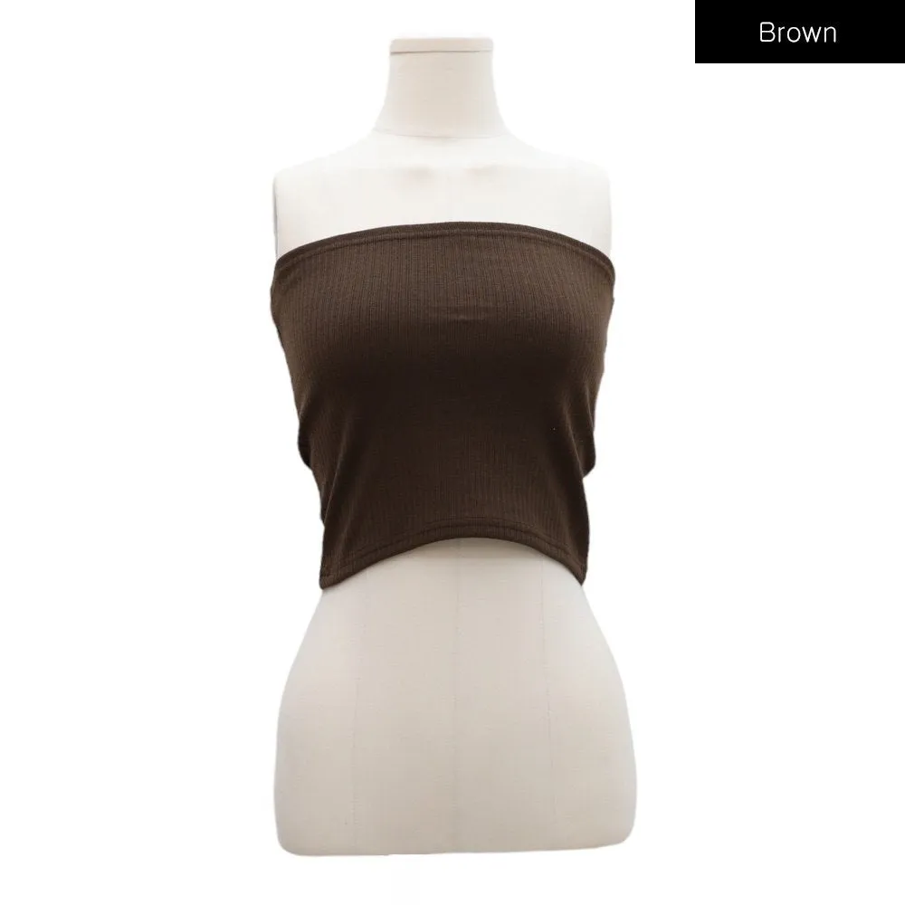 Basic Knit Cropped Tube Top CA20