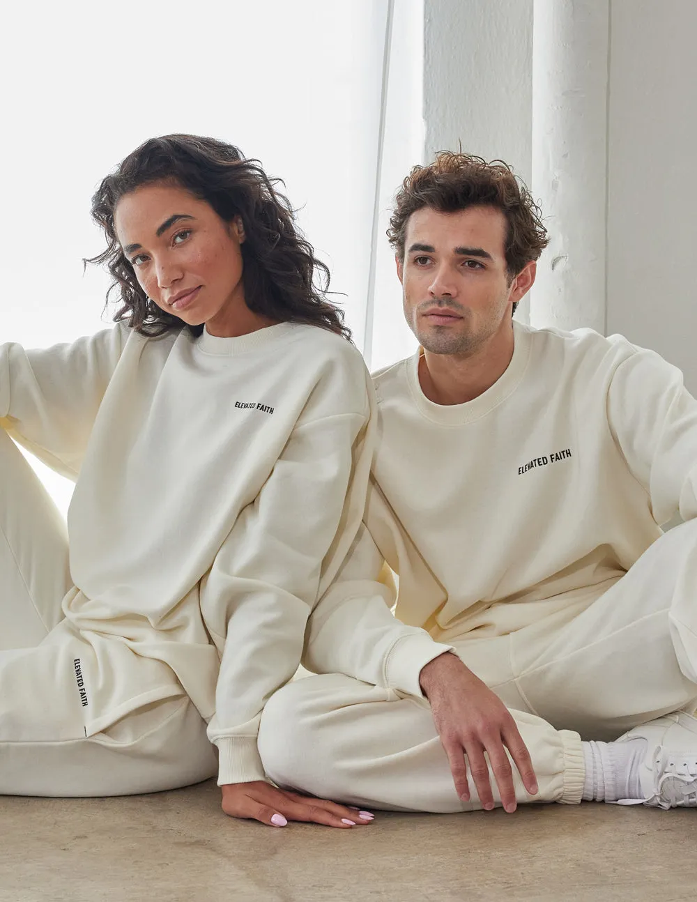 Basics White Sand Unisex Crewneck