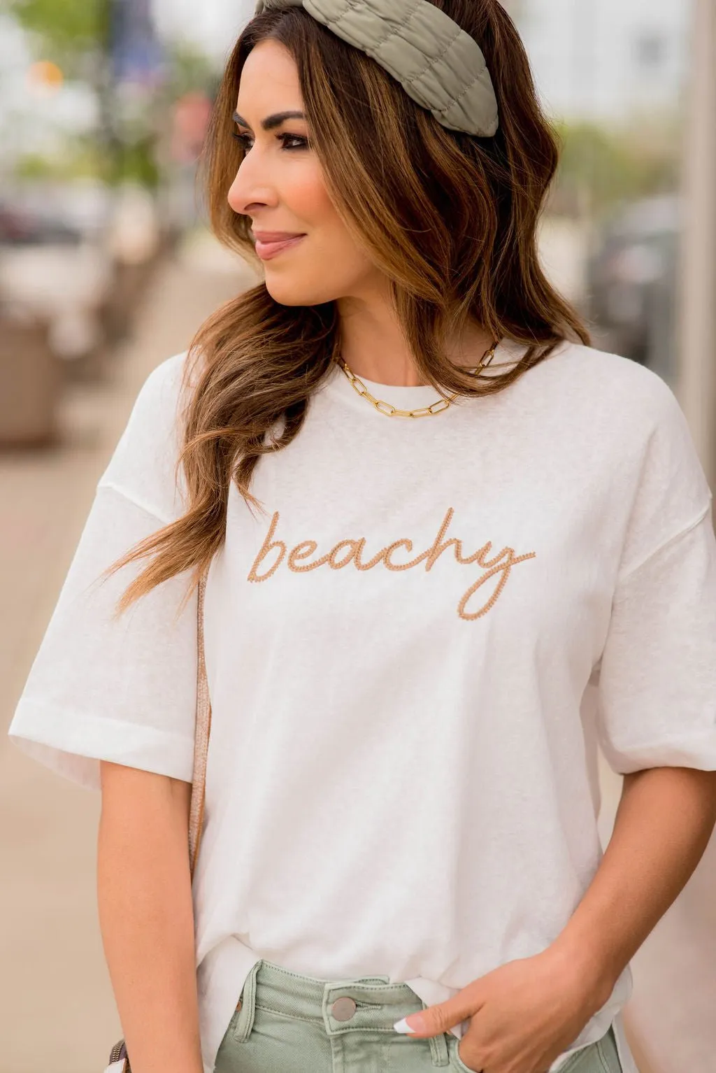 Beachy Stitched Tee