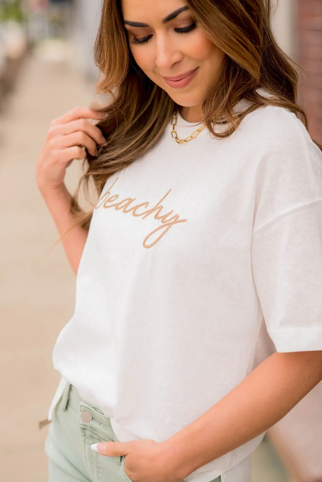 Beachy Stitched Tee