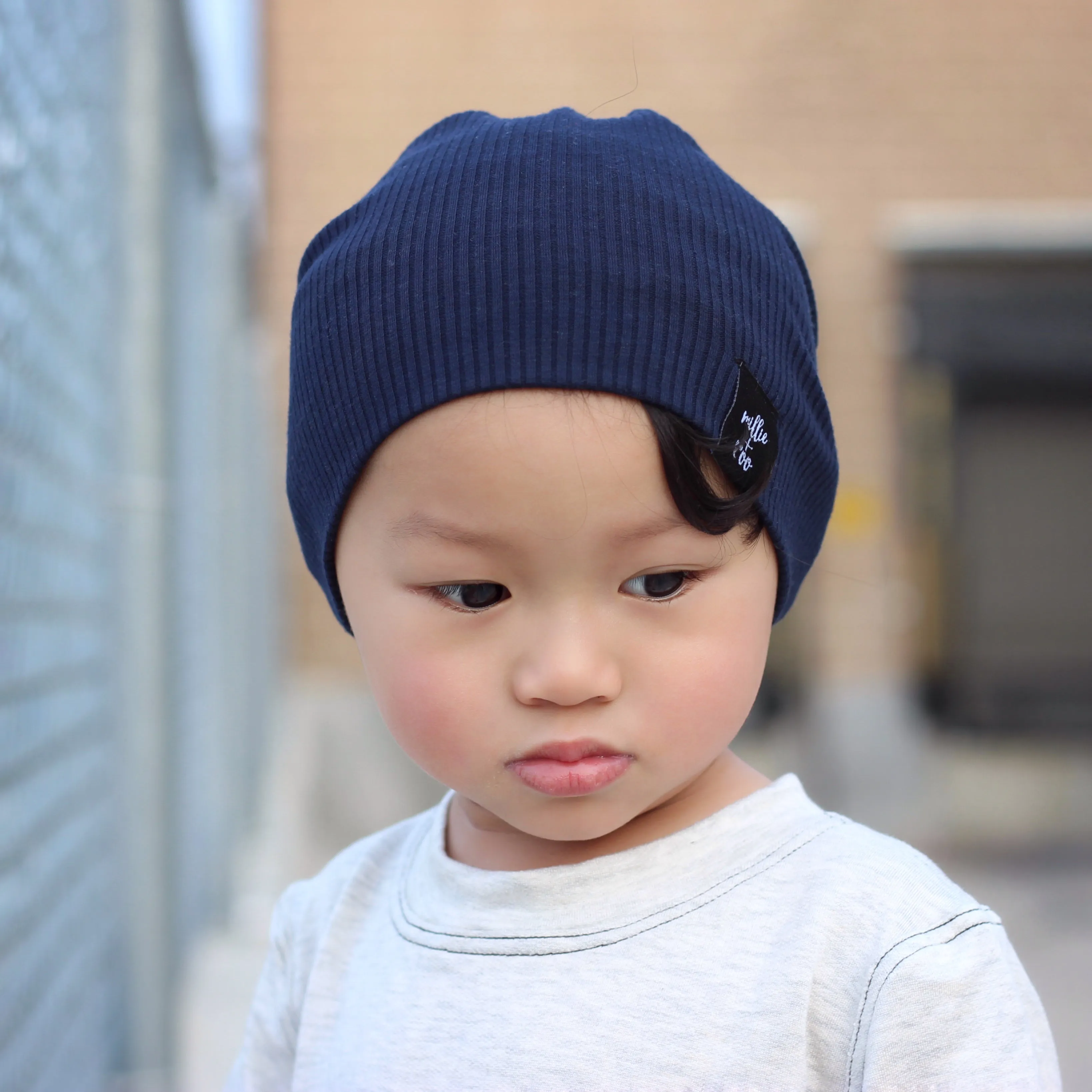 BEANIE- Navy Rib