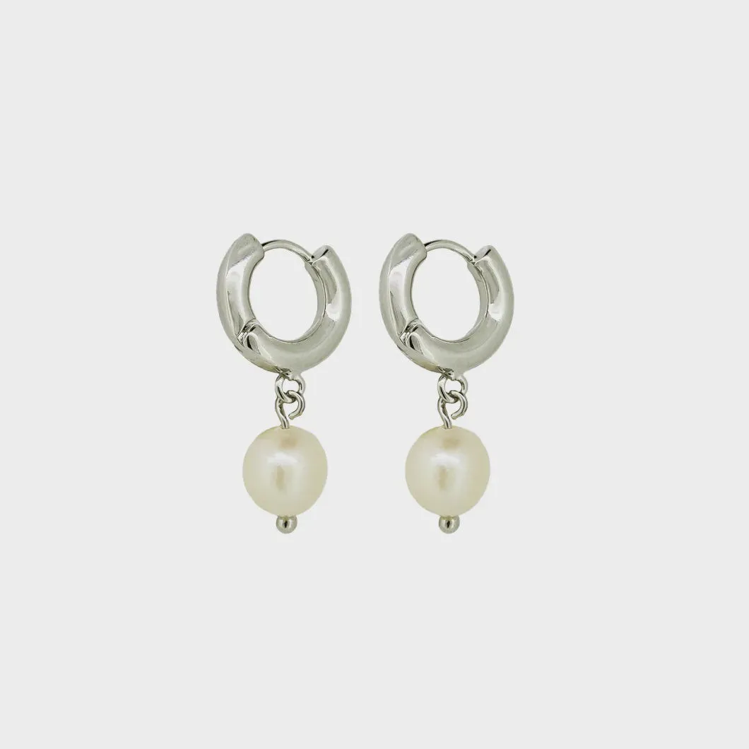 Bethany Pearl Earrings - Silver