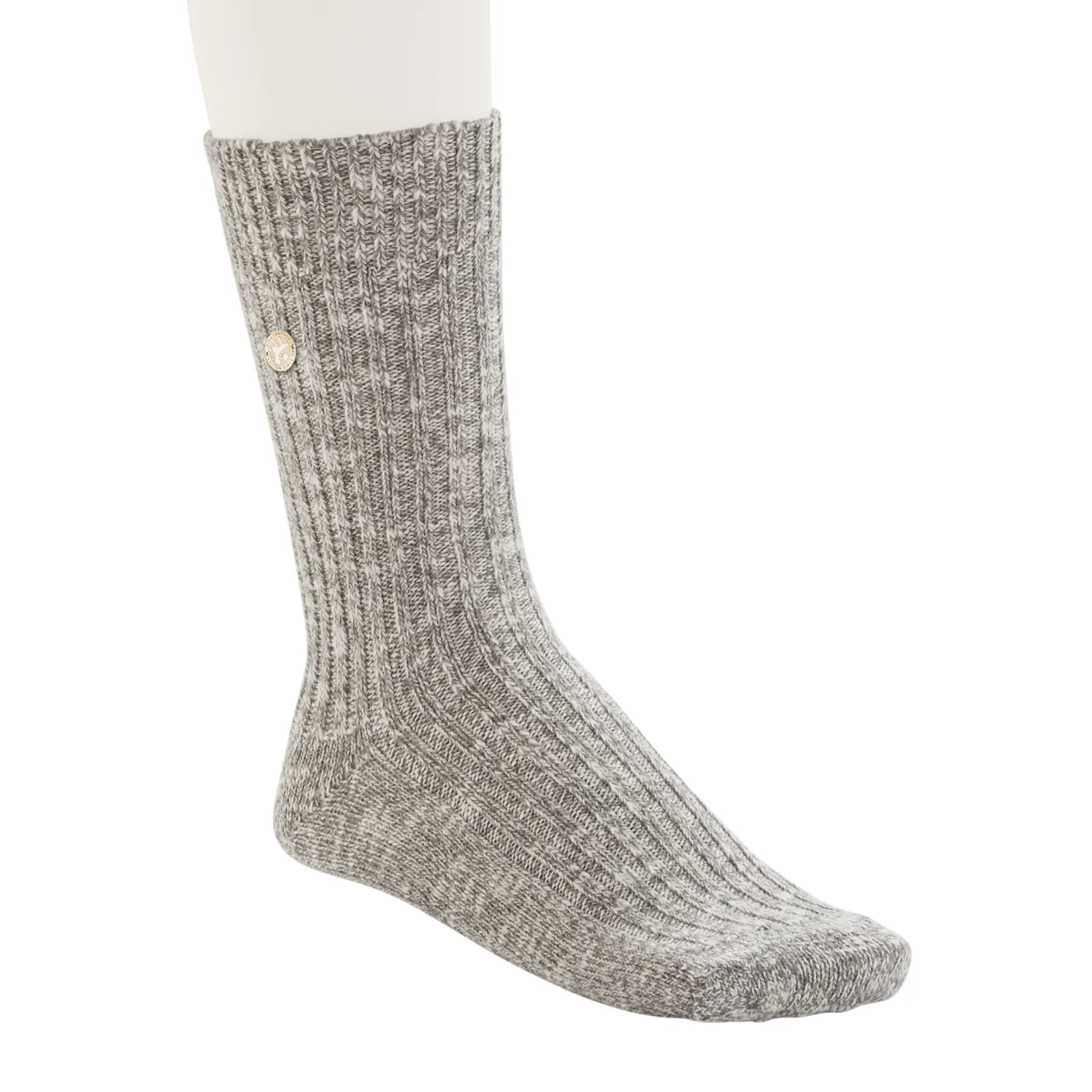 Birkenstock Cotton Slub Crew Sock (Men) - Gray/White