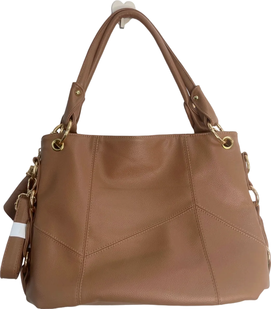 Bond & Mason Brown Cassandra Vegan Leather Tote Bag