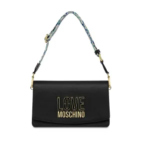 Borsa Donna a Spalla con Tracolla LOVE MOSCHINO linea Smart Daily Jelly Logo Nero