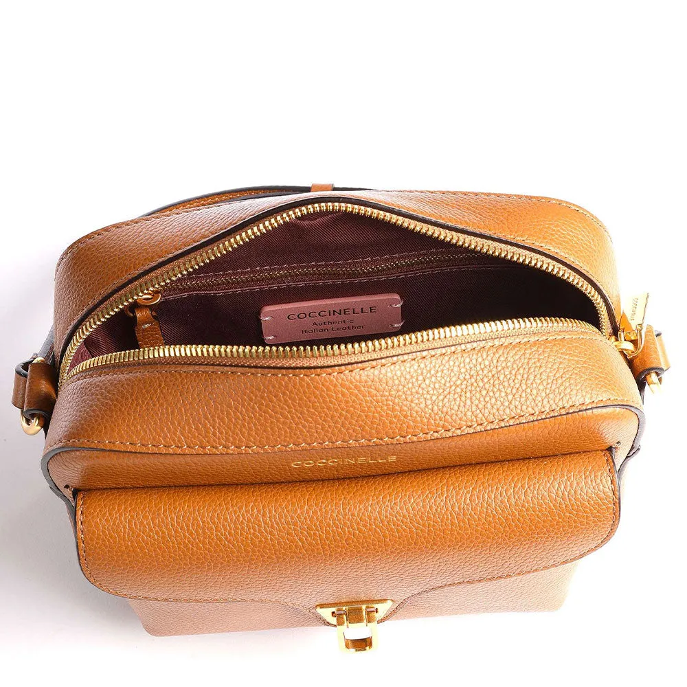 Borsa Donna a Tracolla COCCINELLE in Pelle Caramel linea Beat Soft Misura Media