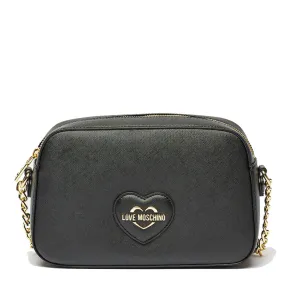 Borsa Donna a Tracolla LOVE MOSCHINO stampa Saffiano Nera