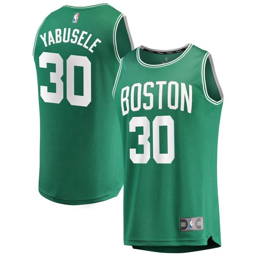 Boston Celtics Guerschon Yabusele Fanatics Branded Replica Fast Break Player Jersey Mens - Green | Ireland P0954P9