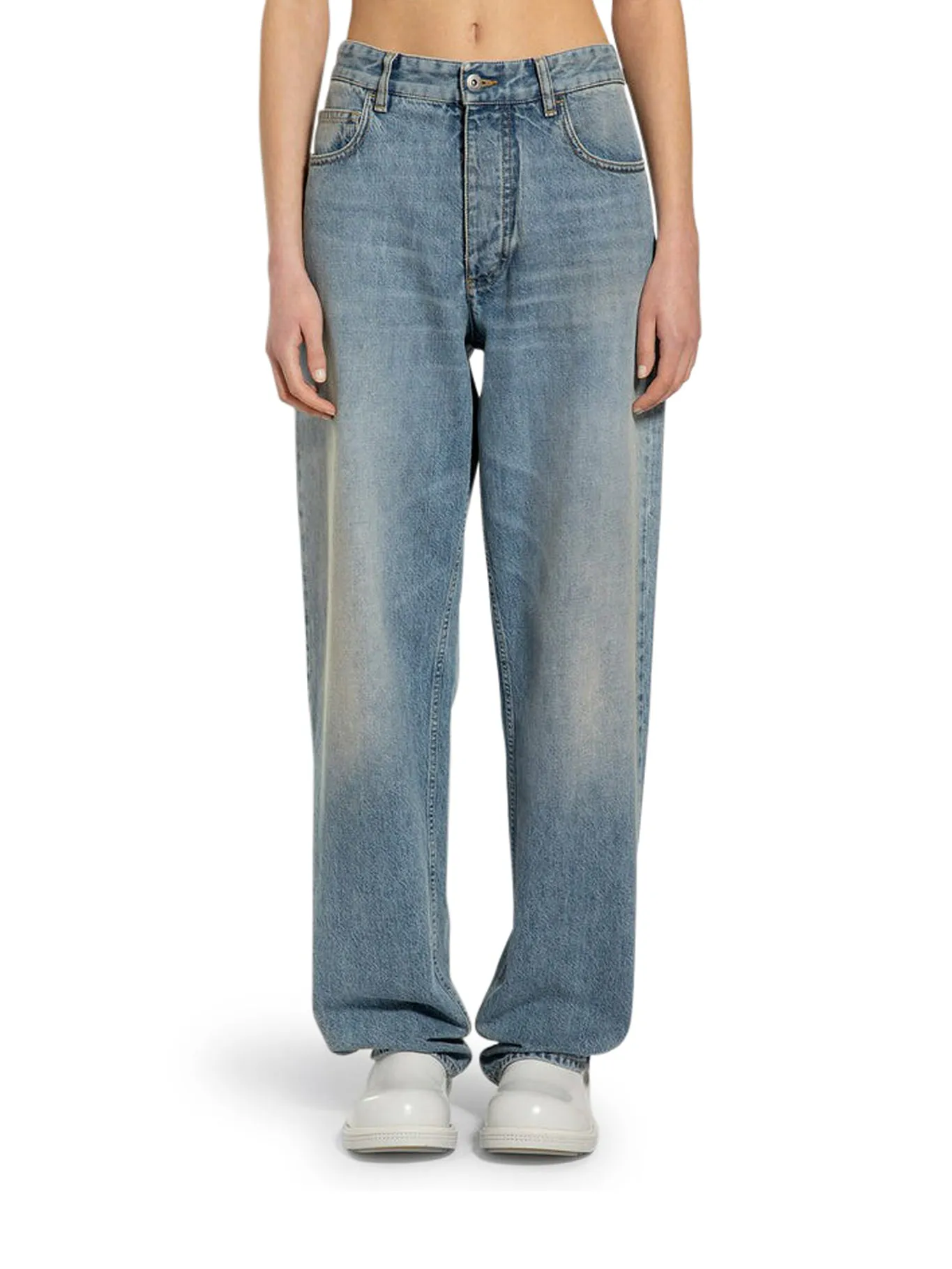 Bottega veneta women`s blue denim jeans