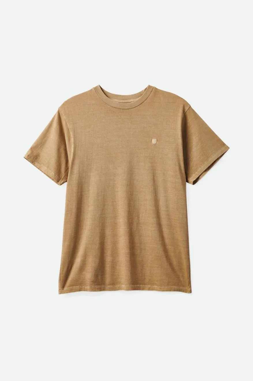 Brixton Mens Vintage Reserve S/S Tee - Sand Vintage Wash