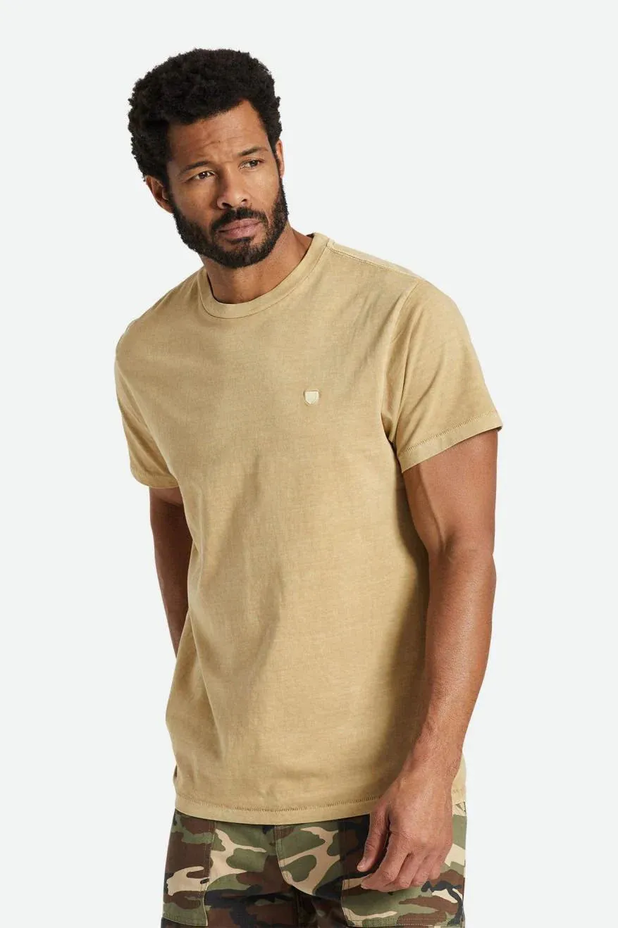 Brixton Mens Vintage Reserve S/S Tee - Sand Vintage Wash