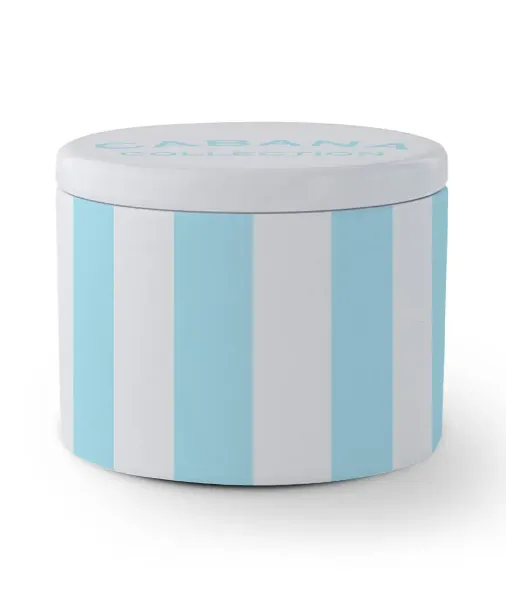 Cabana Stripe Candle - Blue/White