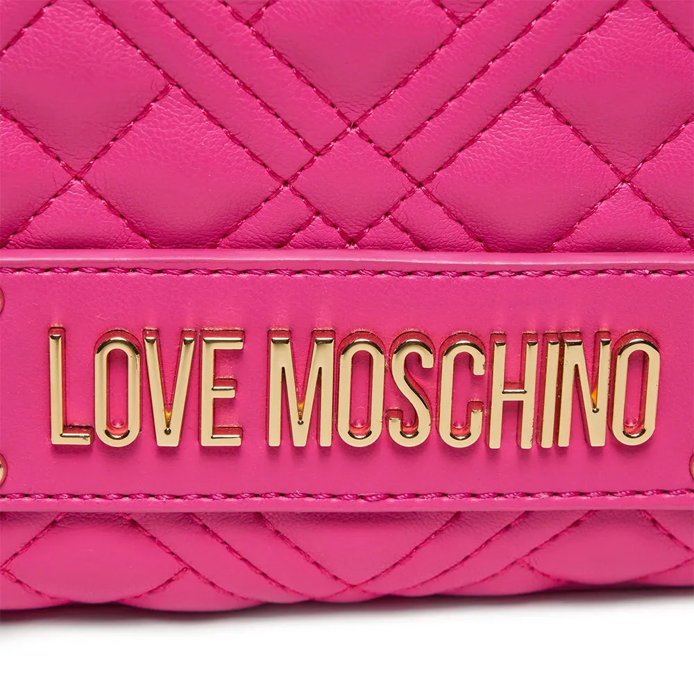 Camera Case con Tracolla LOVE MOSCHINO linea Shiny Quilted Fuxia