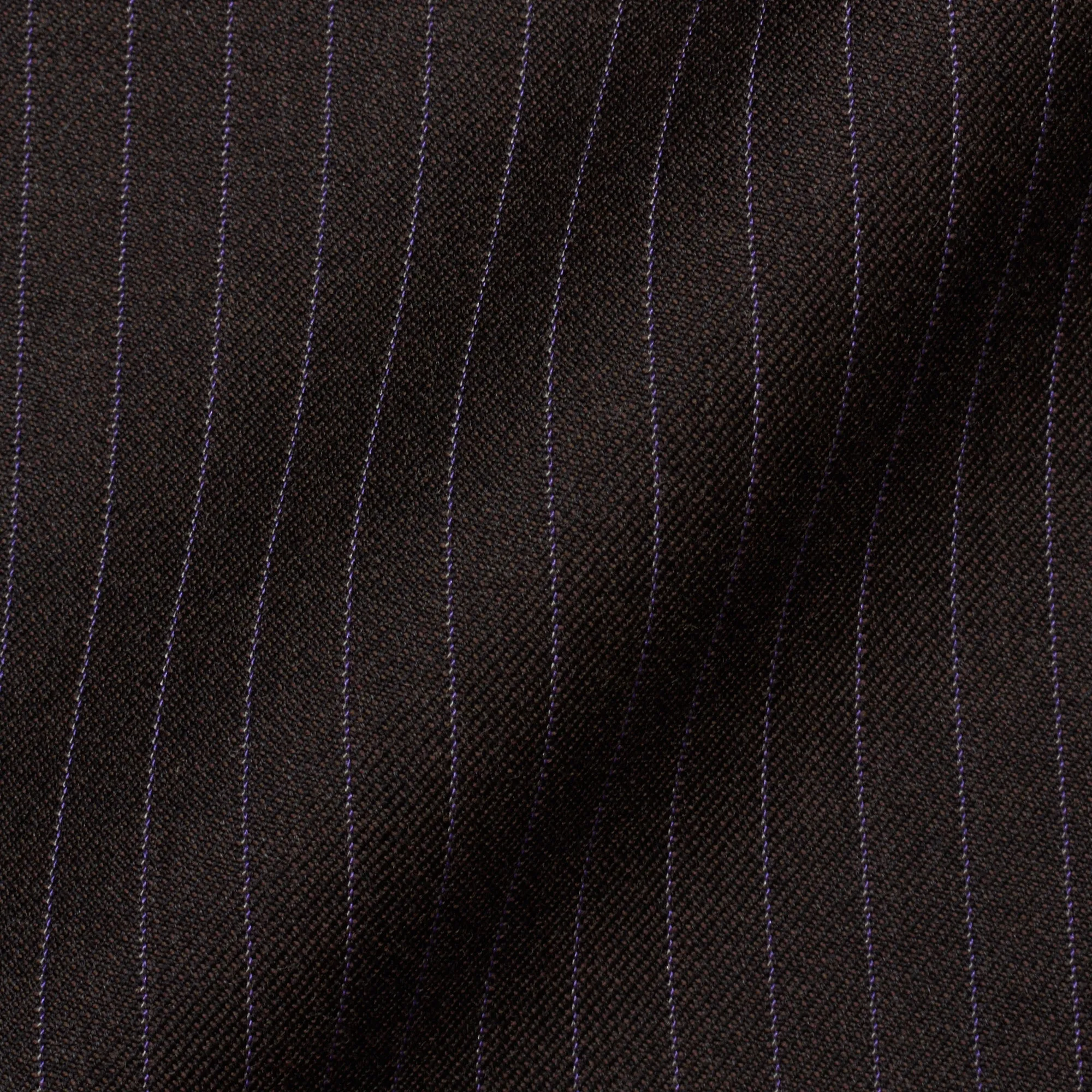 CESARE ATTOLINI Napoli Handmade Brown Striped Wool Super 140's Suit EU 52 US 42