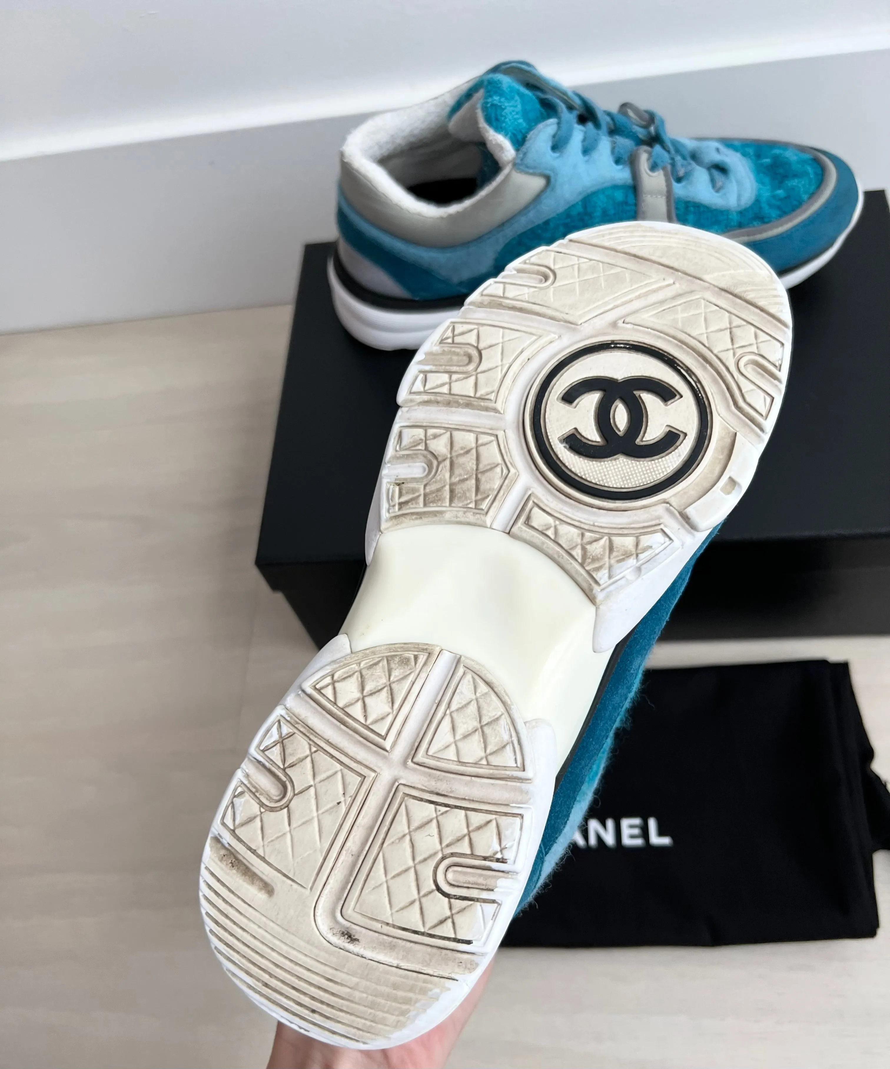 Chanel CC Tweed Runners