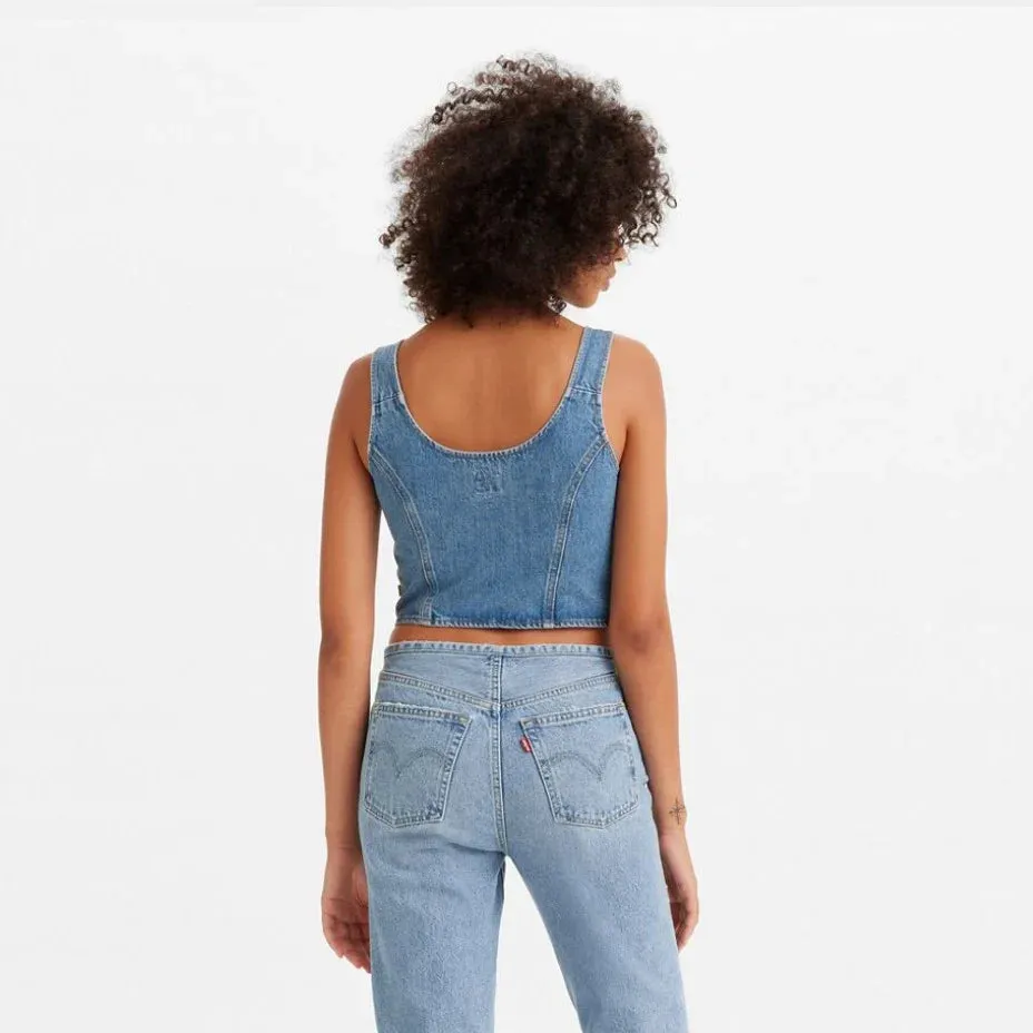 Charlie Denim Crop Top